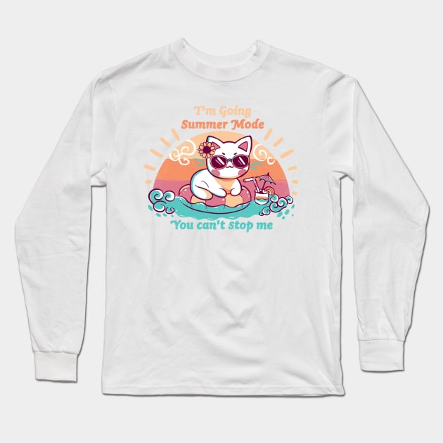 Summer Mode Long Sleeve T-Shirt by TechraNova